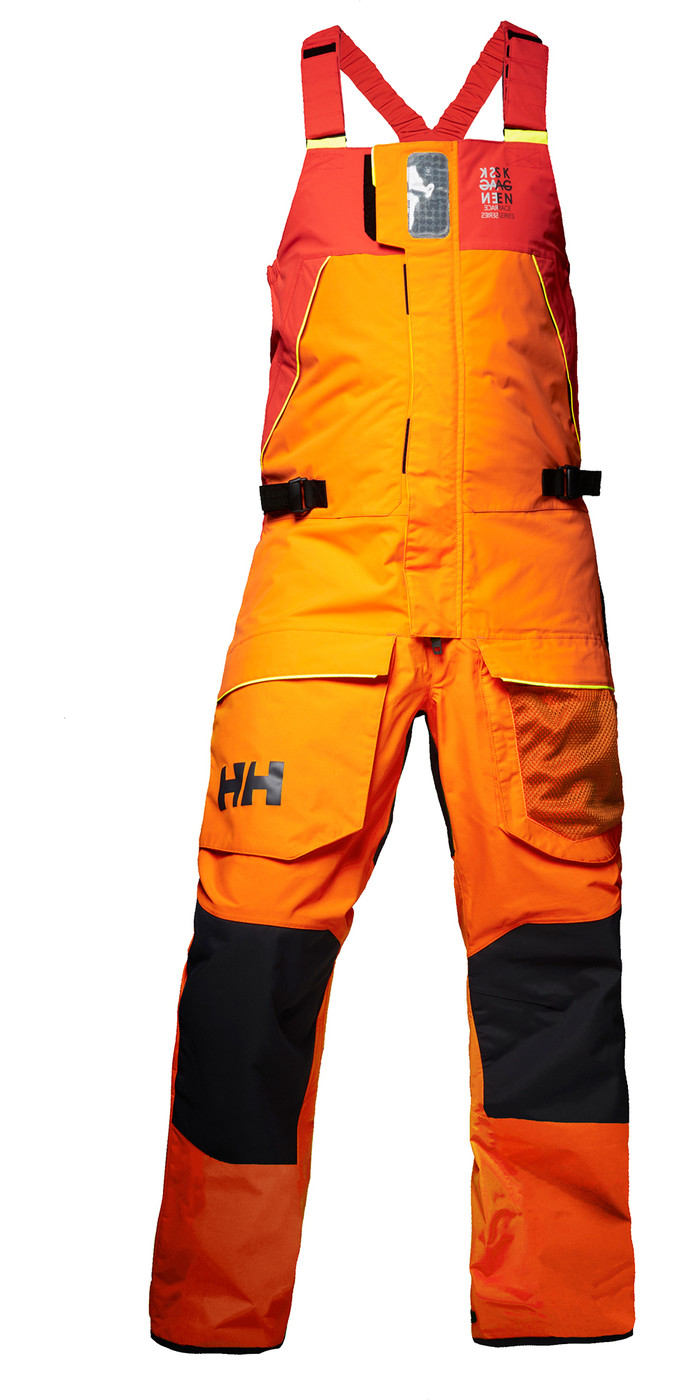2019 Helly Hansen Kvinders Skagen Offshore Bib Bukseblå Orange 33921 Sejlads Watersports
